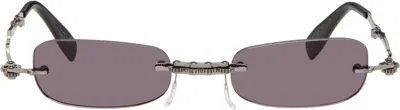 Kuboraum Gunmetal H47 Sunglasses In Purple