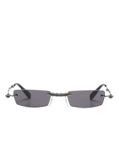 Kuboraum H41 Rectangle-frame Sunglasses In Gray
