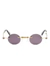 Kuboraum H42 Round-frame Sunglasses In Gold
