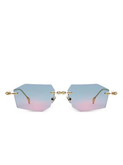 Kuboraum H63 Geometric Sunglasses In Blue