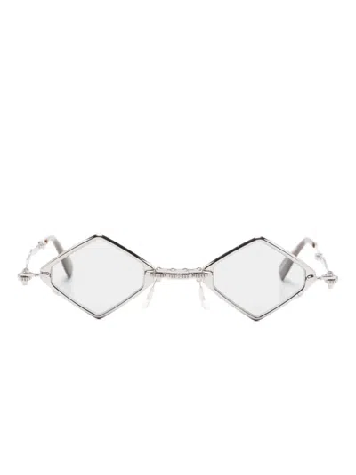 Kuboraum H80 Geometric-frame Sunglasses In Silver