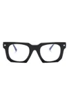 Kuboraum J3 Square-frame Glasses In 黑色