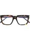 Kuboraum K3 Tor Square-frame Glasses In Brown