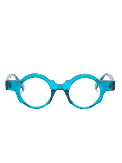 Kuboraum K32 Round-frame Glasses In Blue
