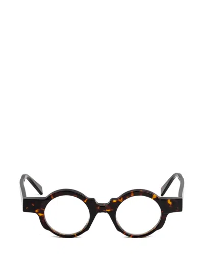 Kuboraum K32 Round-frame Glasses In Brown