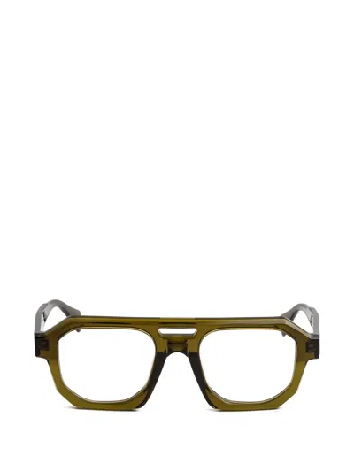 Kuboraum K33 Geometric-frame Glasses In Brown