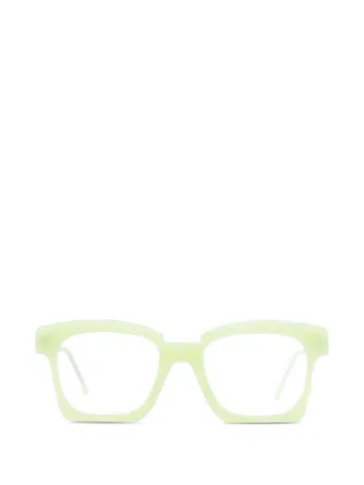 Kuboraum K5 Hand-finished Square-frame Glasses In Green