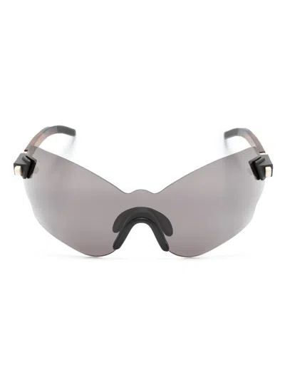 Kuboraum Mask E51 Oversized-frame Sunglasses In Brown