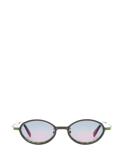 Kuboraum Mask H18 Oval-frame Sunglasses In Black