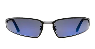 Kuboraum Mask H34 Bm - Black Matte Sunglasses In Blue