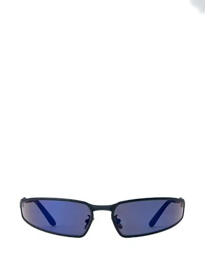 Kuboraum Mask H34 Rectangle-frame Sunglasses In Blue