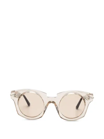 Kuboraum Mask J6 Round-frame Sunglasses In Metallic