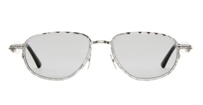 Kuboraum Mask J71 - Silver Sunglasses In Metallic