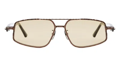 Kuboraum Mask J73 Bz - Bronze Sunglasses In Gold