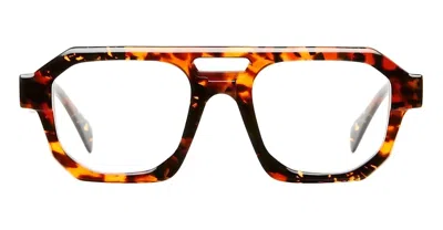 Kuboraum Mask K33 Hsp - Havana Stripes Rx Glasses In Brown