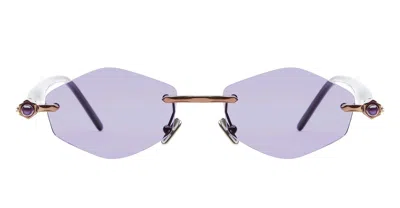 Kuboraum Mask P60 Bz Gb - Bronze Sunglasses In Gold