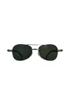 Kuboraum Mask P75 Sgg In Silver/ Green Lens