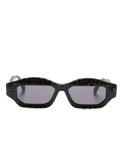 Kuboraum Mask Q6 Rectangle-shape Sunglasses In Black