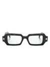 Kuboraum Mask Q9 Rectangle-frame Sunglasses In Black