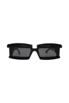 Kuboraum X21 Rectangular Frame Sunglasses In Black