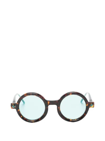 Kuboraum Maske P1 Round-frame Sunglasses In Brown