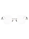 Kuboraum Logo-print Geometric-frame Glasses In Si Wh