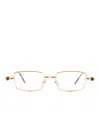 Kuboraum Maske P73 Rectangle-frame Glasses In 金色