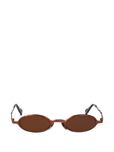 Kuboraum Maske Z24 Oval-frame Sunglasses In Brown