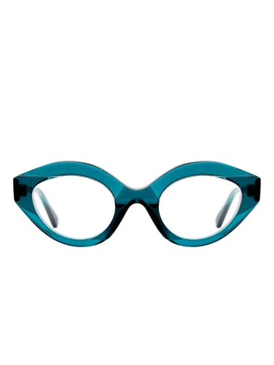 Kuboraum Oval-frame Glasses In Blue