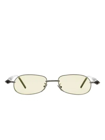 Kuboraum Oval-frame Sunglasses In Silver