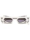 Kuboraum Oversized Square-frame Sunglasses In White