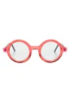 Kuboraum P1 Round-frame Tinted Sunglasses In Red