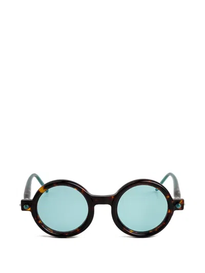 Kuboraum P1 Round-frame Sunglasses In Brown