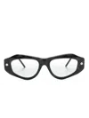 Kuboraum P15 Rectangle-frame Sunglasses In Black