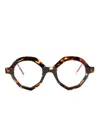 Kuboraum P18 Geometric-frame Glasses In Black