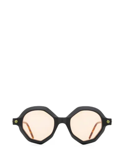 Kuboraum P18 Geometric-frame Sunglasses In Black