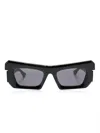 Kuboraum P2 Rectangle-frame Sunglasses In Schwarz