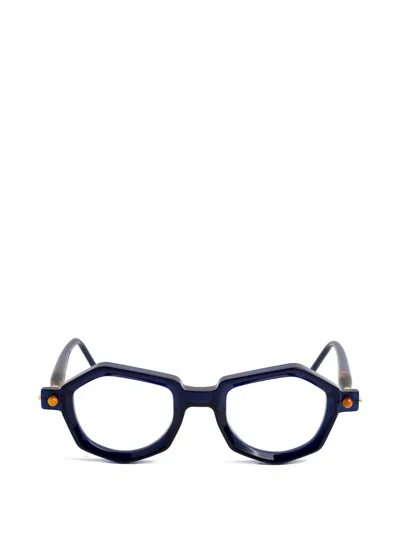 Kuboraum P27 Geometric-frame Glasses In Blue