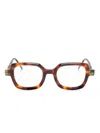 Kuboraum P4 Mgt Square-frame Glasses In Brown
