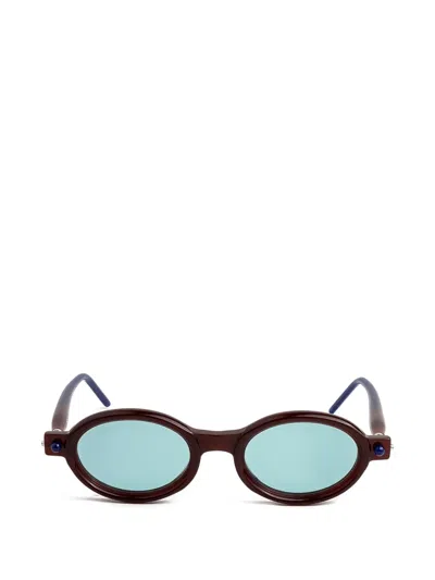 Kuboraum P6 Oval-frame Sunglasses In Black