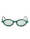 Kuboraum P6 Round-frame Sunglasses In Green