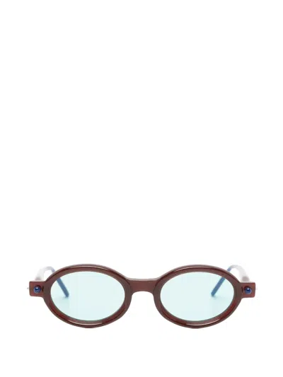 Kuboraum P6 Round-frame Sunglasses In Brown