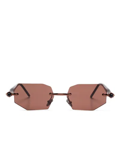 Kuboraum P63 Sunglasses In Brown