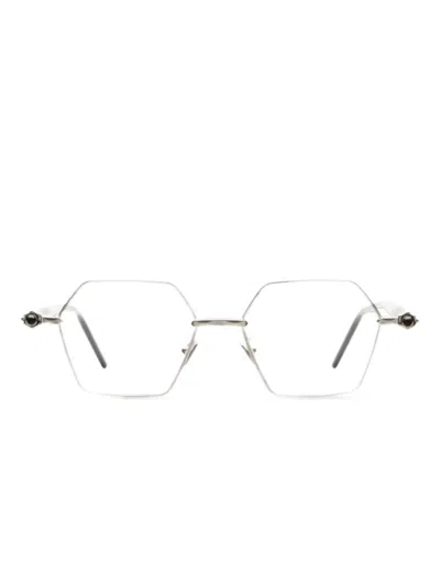Kuboraum P70 Geometric-frame Glasses In Metallic