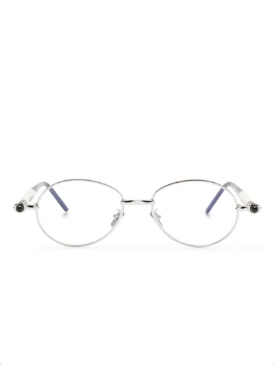 Kuboraum P72 Round-frame Glasses In White