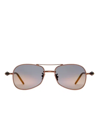 Kuboraum P75 Navigator-frame Sunglasses In Brown