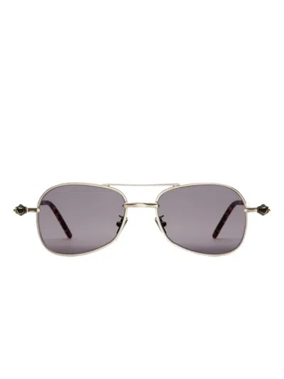 Kuboraum P75 Pilot-frame Sunglasses In Gold