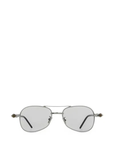 Kuboraum P75 Pilot-frame Sunglasses In Silver