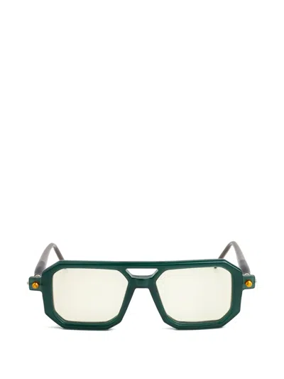 Kuboraum P8 Square-frame Sunglasses In Green