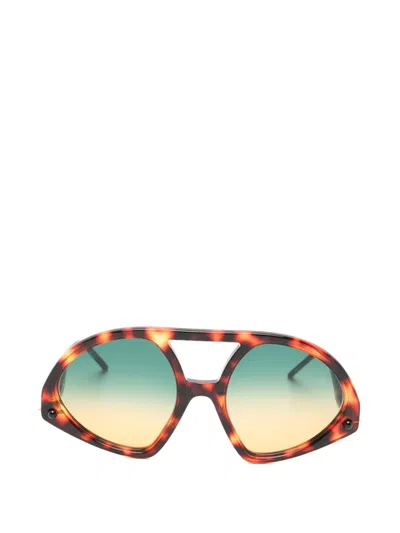 Kuboraum Pilot Sunglasses In Brown